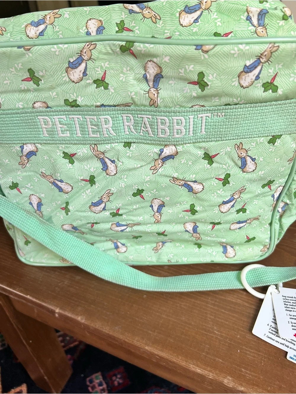 NWT Vintage  Mint Green Crossbody Peter Rabbit  Bag